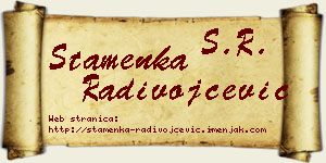 Stamenka Radivojčević vizit kartica